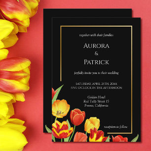 Invitation Tulipes lumineuses et audacieuses Fleurs de printe