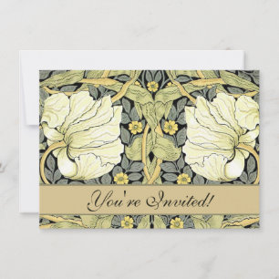 Invitation Tulipes Pimpernel Art Botanique de William Morris