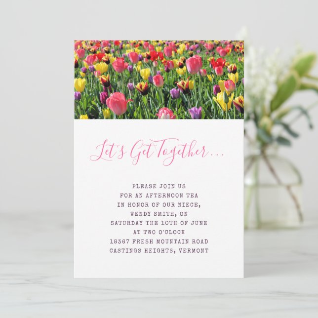 Invitation Tulipes Printemps Fleurit (Debout devant)