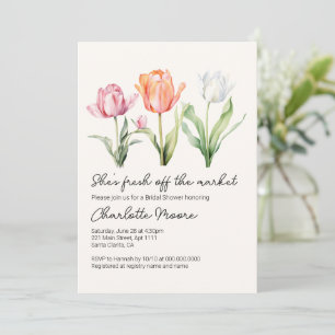 Invitation Tulips Elle est fraîche de la Fête des mariées du 