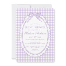 Tulle Gingham Coquette Nœud Réception de Mariage
