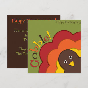 Invitation Turc caché de Thanksgiving