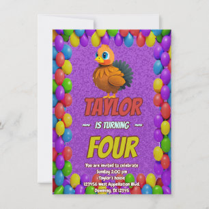 Invitation Turquie Anniversaire personnalisé Enfants Invitati