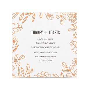 Invitation Turquie et toasts