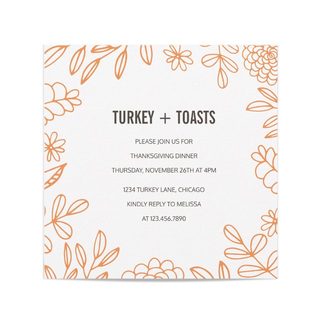 Invitation Turquie et toasts (Créateur téléchargé)