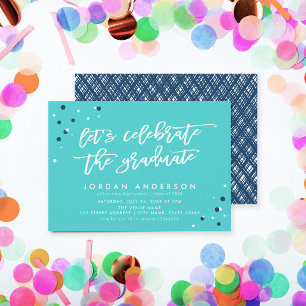 Invitation Turquoise Célébrons le Graduate Party