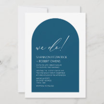 Invitation Turquoise d'arc bleu moderne