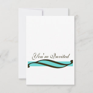 Invitation Turquoise et Brown