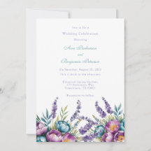 Turquoise Purple Fleur sauvage Mariage Célébration