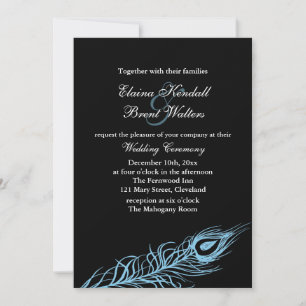 Invitation Turquoise Shake your Tail Feathers Mariage Inviter