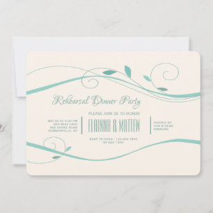 Invitation Turquoise Swirls
