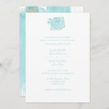 Invitation Turquoise Watercolor