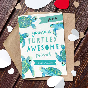 Invitation Turtley Magnifique Salle de classe Valentines Cart