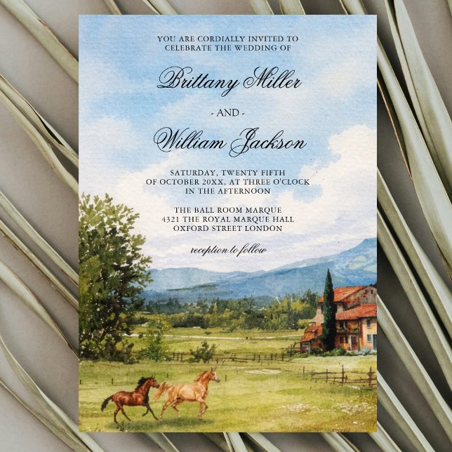 Invitation Tuscan-Inspired Countryside Landscape Wedding  (Créateur téléchargé)