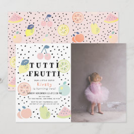 Invitation Tutti Frutti Pastel Fruit 2ème photo Anniversaire