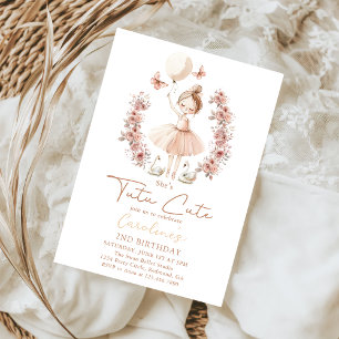 Invitation Tutu Cute Ballet Ballerina Anniversaire