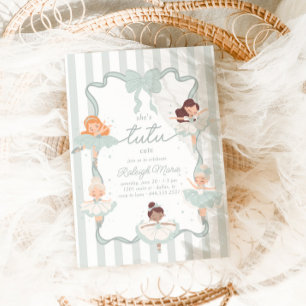 Invitation Tutu Cute Girls 2e anniversaire de Ballerina