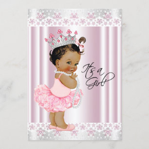 Invitation Tutu ethnique de ballerine Perle et dentelle Baby