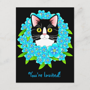 Invitation Tuxedo Amoureux des chats Personnalisable Invitati