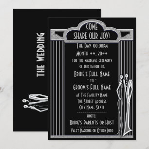Invitation Tuxedo - Art Déco - Noir et Argent