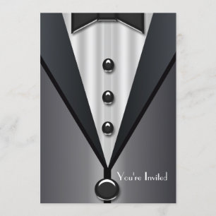 Invitation Tuxedo Black Cravate Formel Event