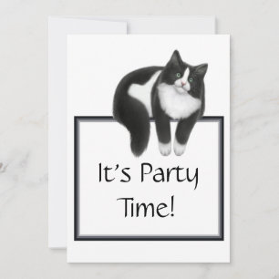 Invitation Tuxedo Cat