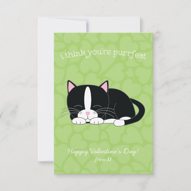 Invitation Tuxedo Cat Valentines (Devant)