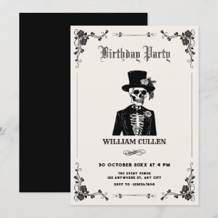 Invitation Tuxedo crâne