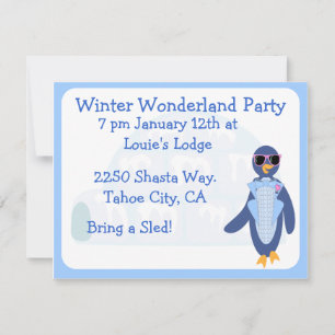 Invitation Tuxedo Penguin