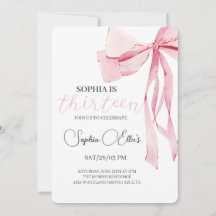Tween Bow rose 13e anniversaire | Coquette 13e nai