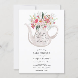 Invitation Twin Babies sont brassant Thé Baby shower Invitati