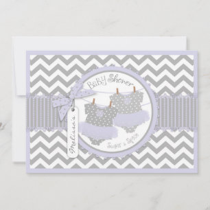 Invitation Twin Girls Tutus Chevron Baby shower d'impression