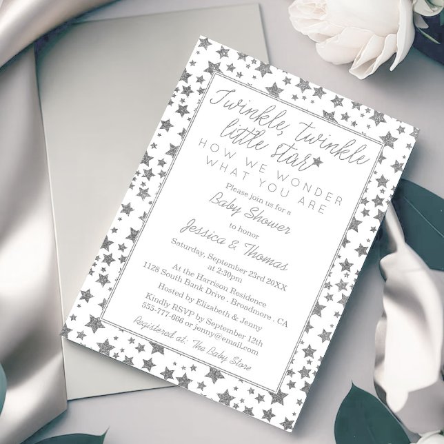 Invitation Twink, Twinkle Little Star Baby shower (Créateur téléchargé)