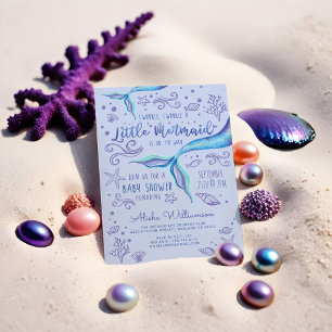 Invitation Twinkle Iridescente Ocean Mermaid Purple