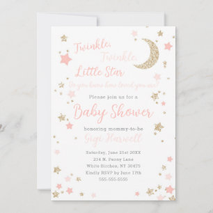 Invitation Twinkle Little Star Baby shower Girl