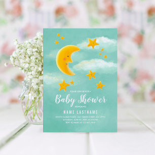 Invitation Twinkle Little Star Moon mignon Baby shower Invita
