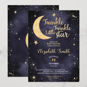 Invitation Twinkle petite étoile sexe neutre bébé douche