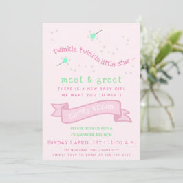 Invitation Twinkle scintille petite étoile Meet & Greet Nouve