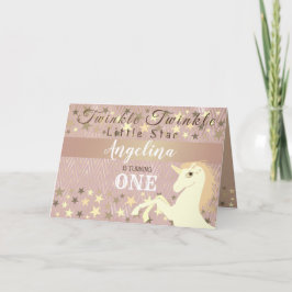 Invitation Twinkle Star Unicorn 1er Anniversaire Photo