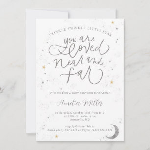 Invitation Twinkle Twinkle Baby shower neutre genre