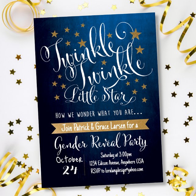 Invitation Twinkle Twinkle Little Star (Créateur téléchargé)