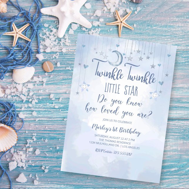 Invitation Twinkle Twinkle Little Star Anniversaire magique (Créateur téléchargé)