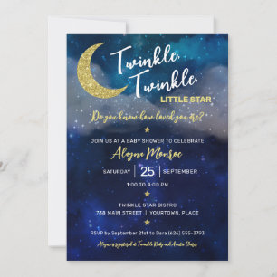 Invitation Twinkle Twinkle Little Star Baby shower