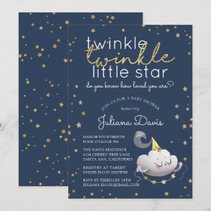 Invitation Twinkle Twinkle Little Star Baby shower