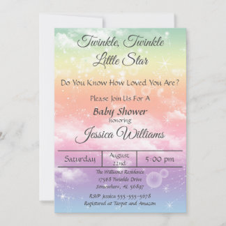 Invitation Twinkle Twinkle Little Star Baby shower