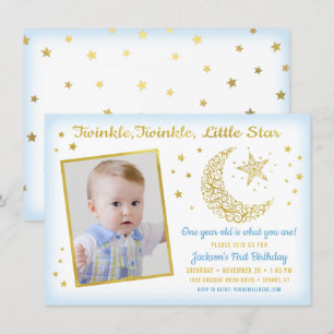 Invitation Twinkle, Twinkle, Little Star Birthday Boy Photo