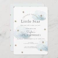Twinkle Twinkle Little Star Blue Anniversaire