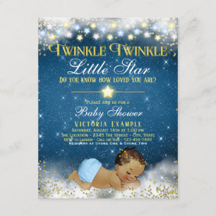 Invitation Twinkle Twinkle Little Star Ethnic Baby Shoy