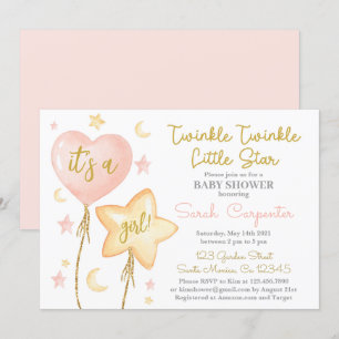 Invitation Twinkle Twinkle Little Star fille