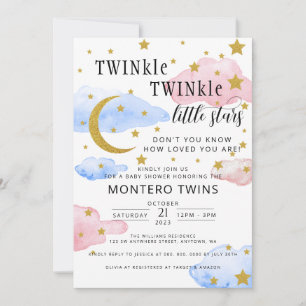 Invitation TWINkle TWINkle Little Star Gender Reveal Party